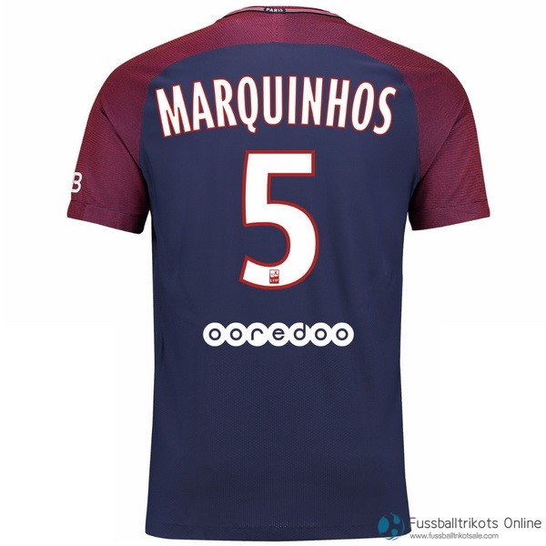 Paris Saint Germain Trikot Heim Marquinhos 2017-18 Fussballtrikots Günstig
